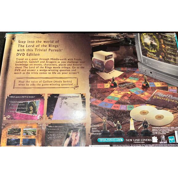 Lord of the Rings Trivial Pursuit 2004 2 DVD Edition Pre-Owned- Fast Shipping - Picture 3 of 9